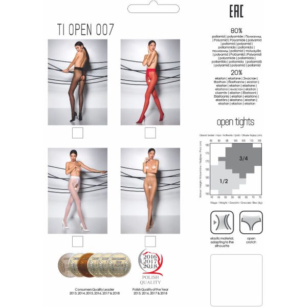 PASSION - TIOPEN 007 RED TIGHTS 3/4 20 DEN 3
